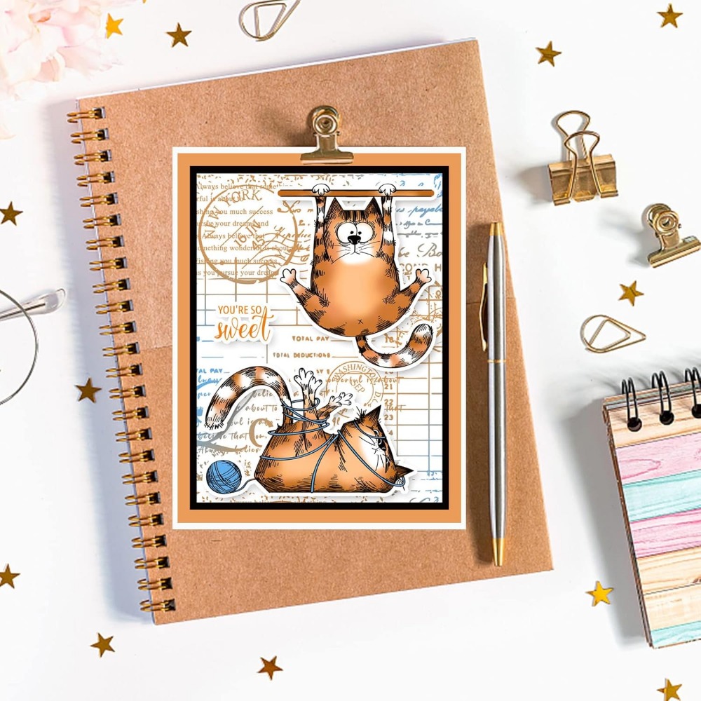 8.3x5.8in Cat Clear Stamps Lov - Clear Silicone Stamps For Card Making review and price