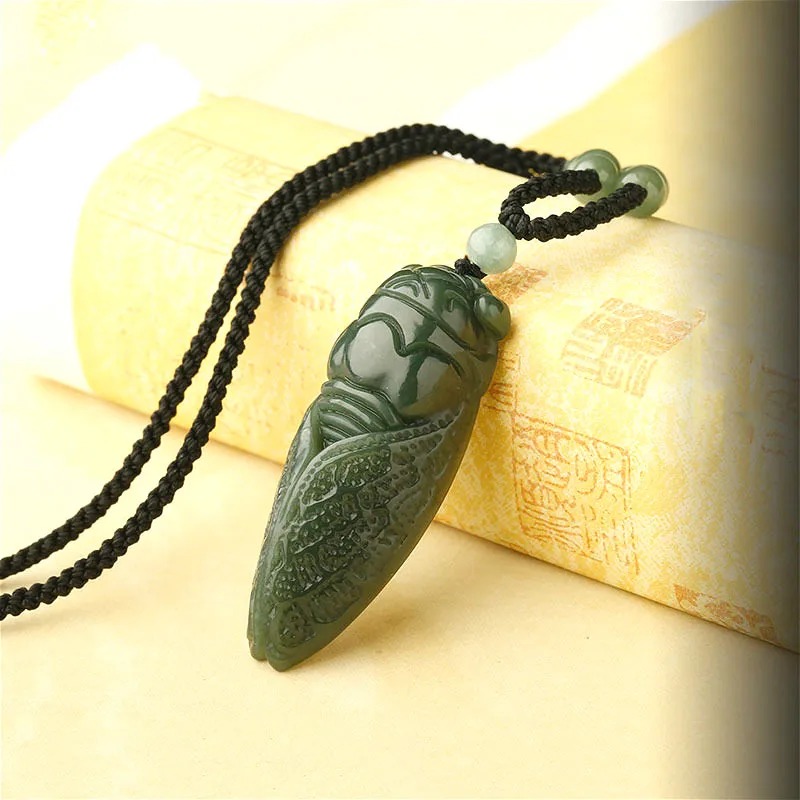 Natural Hetian Jade Cicada Pen - Beading review and price