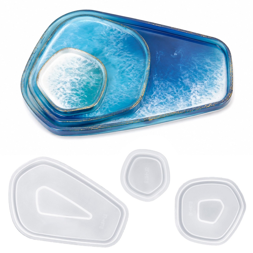 3Pcs Irregular Tray Silicone R - Silicone Epoxy Resin Molds Set review and price