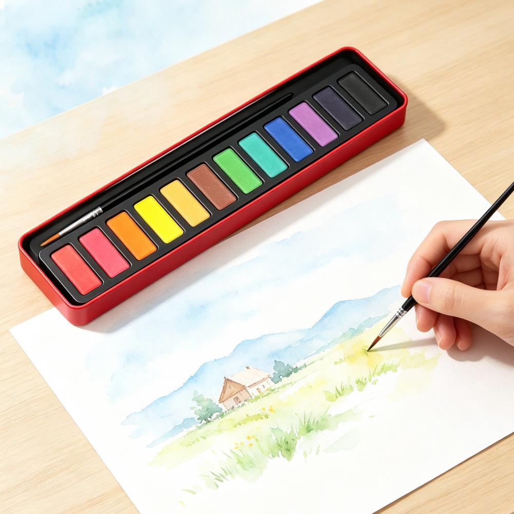 Portable Watercolor Paint Set  - Watercolor Paint Set Solid Pigment review and price