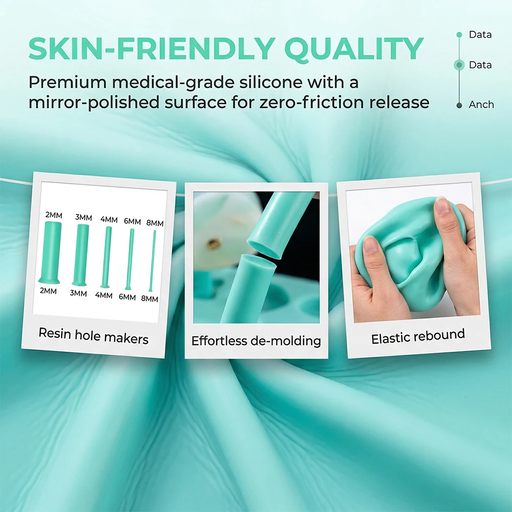 35pcs Resin Hole Opener Kit 2- - Silicone Epoxy Resin Molds Set review and price