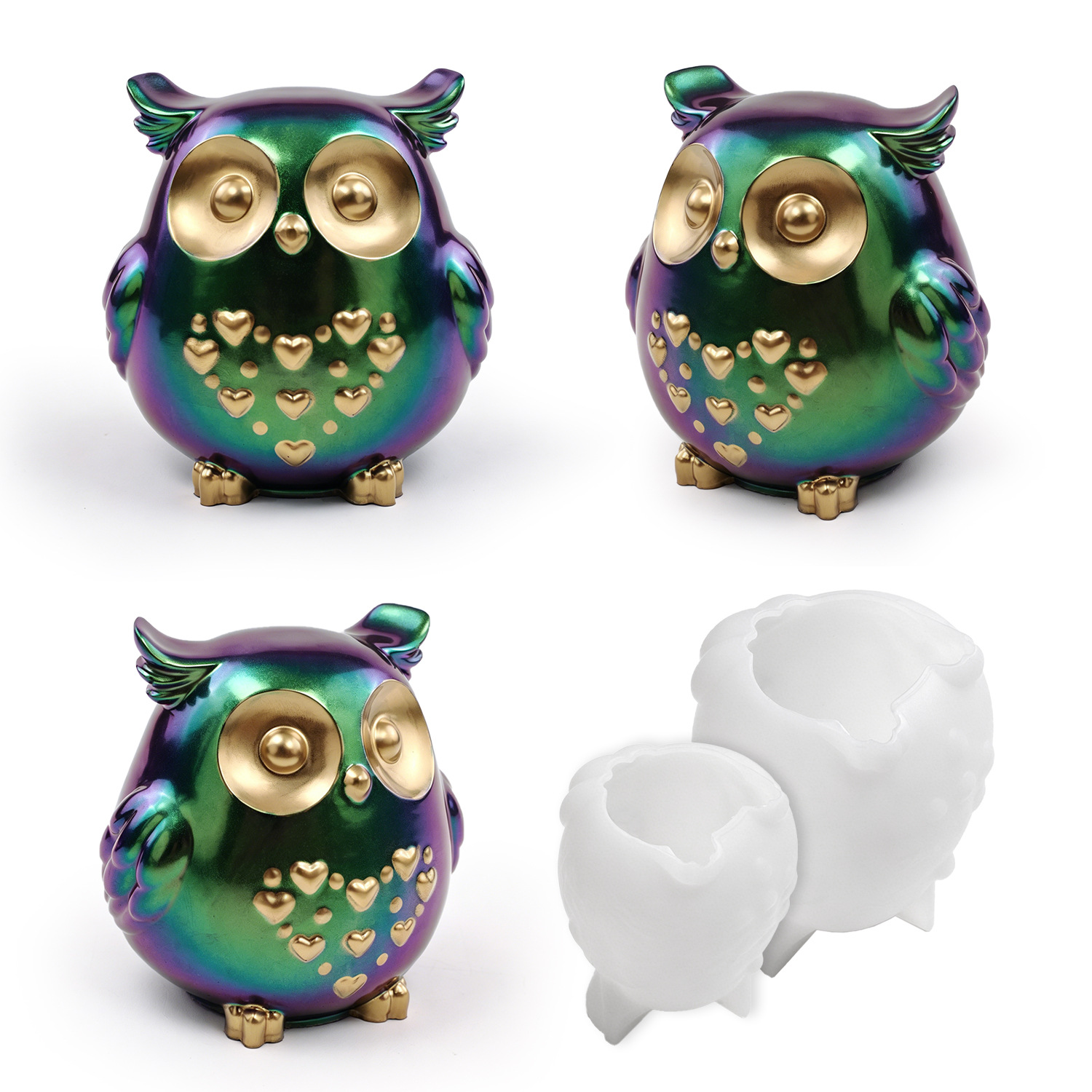 2PCS Owl Silicone Mold Set - L - Silicone Epoxy Resin Molds Set review and price