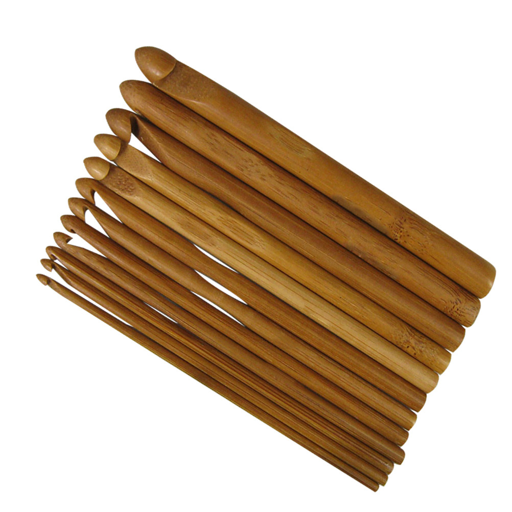 12Pcs Wood Knitting Needles Se - Wooden Crochet Hooks Ergonomic Handle review and price
